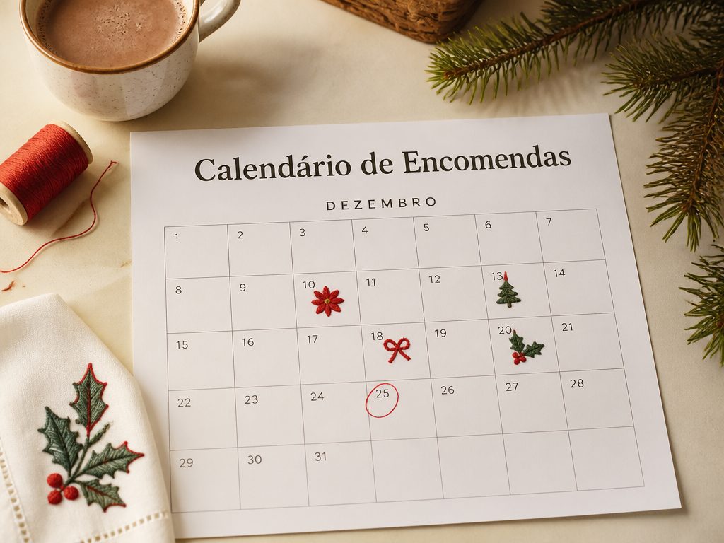 Calendário de encomendas de Natal