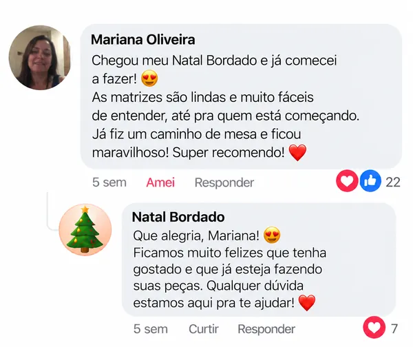 Comentário de cliente