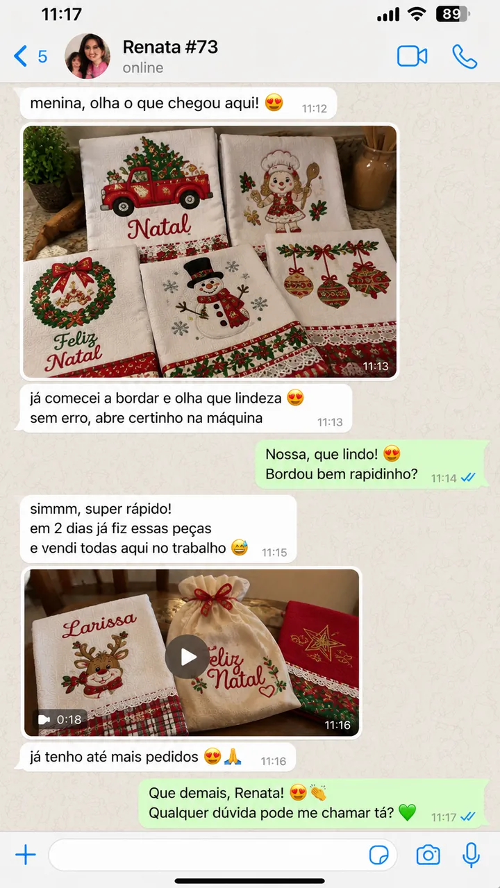 Print de WhatsApp de cliente