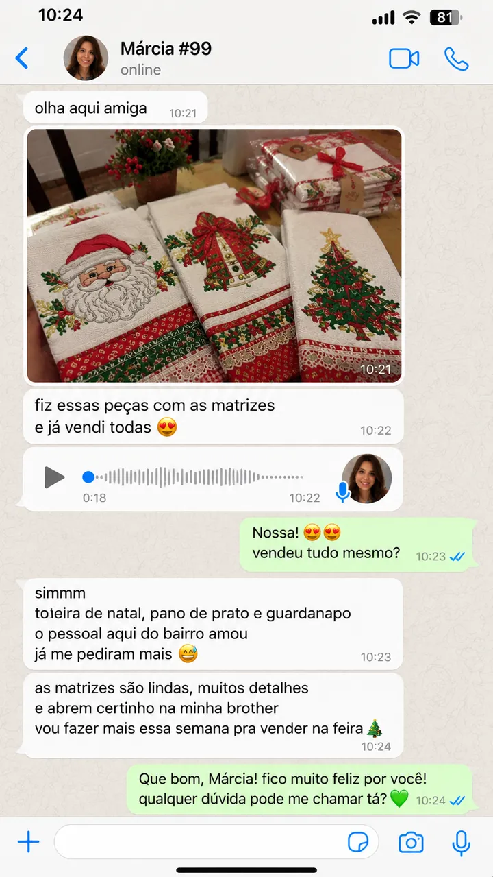 Print de WhatsApp de cliente