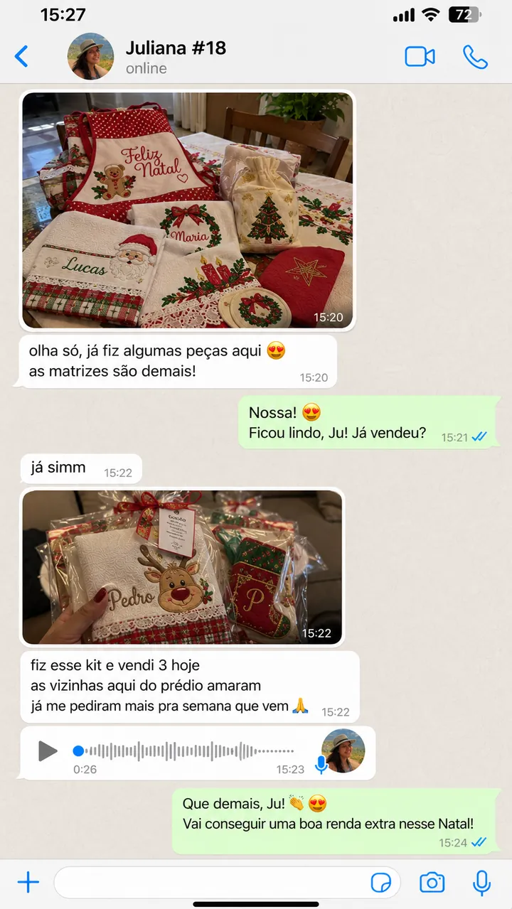 Print de WhatsApp de cliente