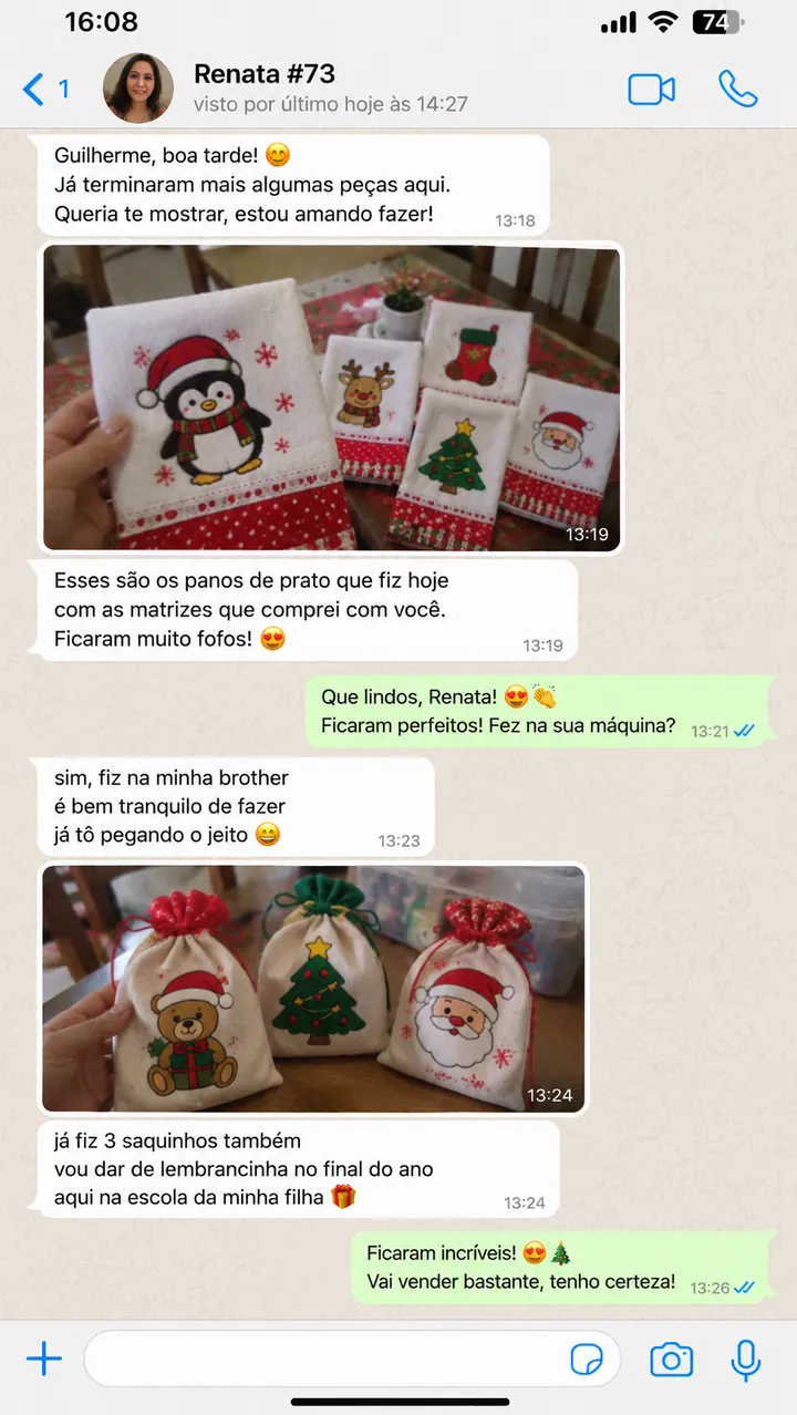 Print de WhatsApp de cliente
