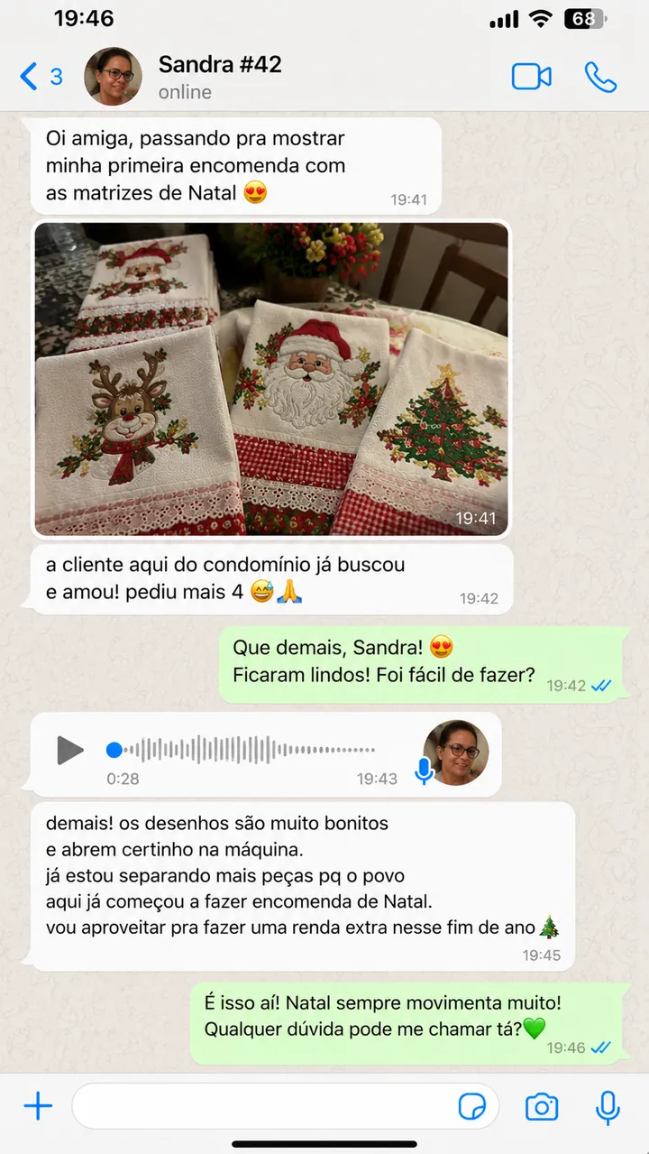Print de WhatsApp de cliente